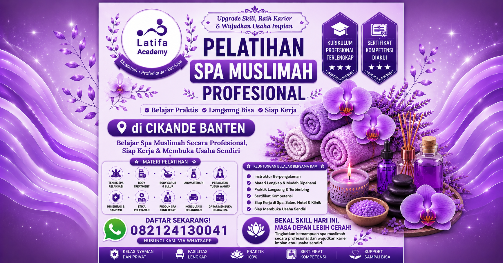 Pelatihan Spa Muslimah Profesional di Cikande Banten 082124130041